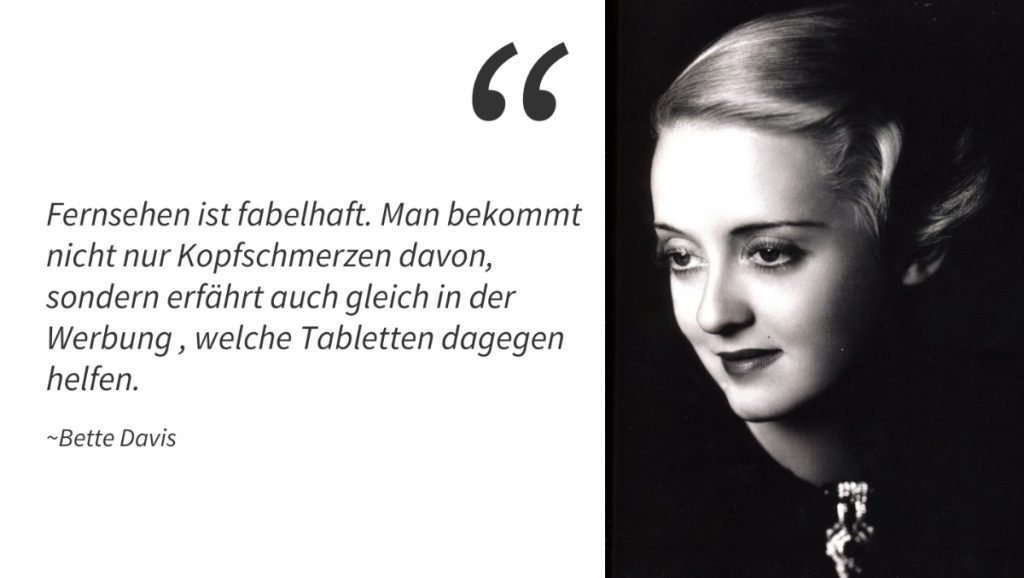 Bette Davis Fernsehen ist wundervoll