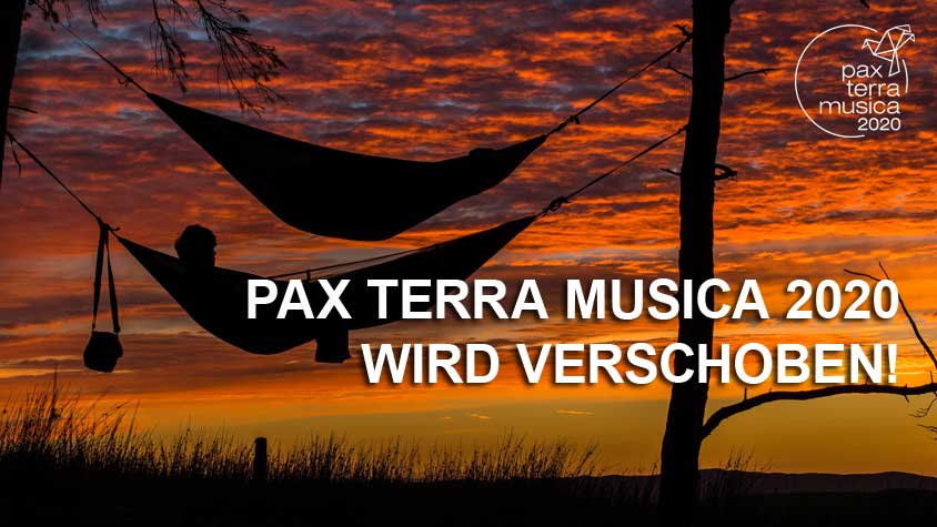 Banner Pax Terra Musica von 2020 auf 2021 verschoben